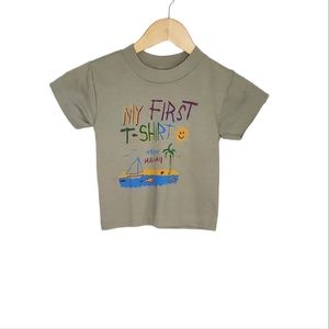 Children's Beach Illustration Graphic Souvenir T-Shirt from Hawaii